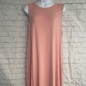 Time And Tru Pink Sleeveless T-shirt Dress XL